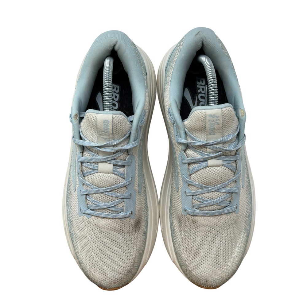 Brooks Ghost Max Women 9.5 White Blue Running Shoes 1204201B163 Max Cushion - Picture 9 of 11